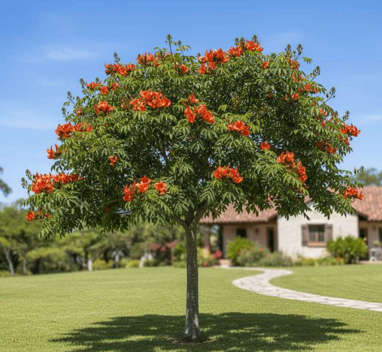 jual pohon spathodea tinggi 4 meter